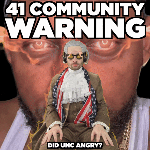41 Community Warning Poster Man in Suit