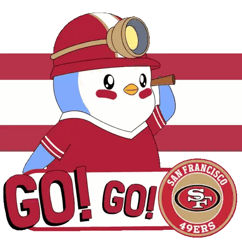 49ers Poster With Penguin Holding Pipe
