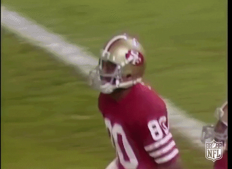 49ers Rice Catching Long Pass GIF