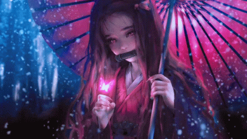 4k Anime Nezuko Demon Slayer GIF