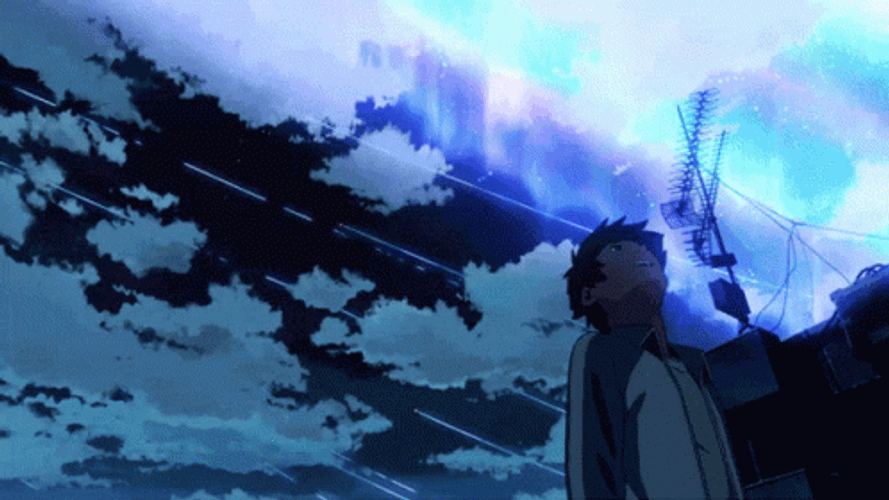 4K Anime Fiery Sky Your Name GIF