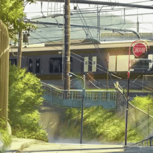 4K Anime Japan Summer Train GIF