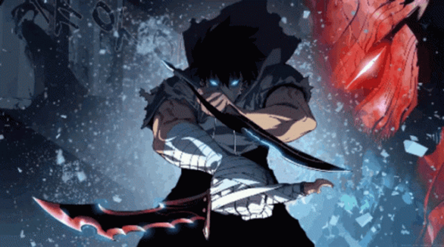 4K Anime Laser Eyes Dark Animation GIF