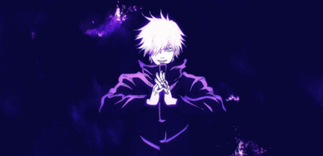 4K Anime Satoru Gojo Latonta Hollow Purple GIF