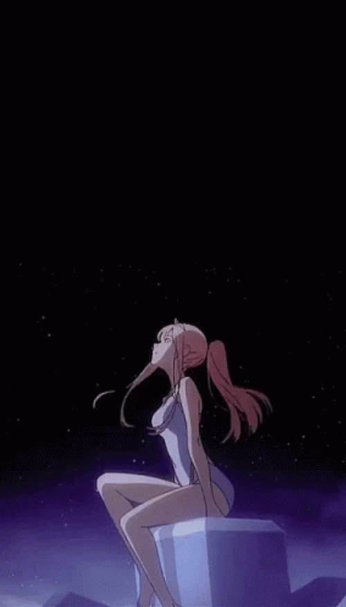 4K Anime Zero Two Shooting Star GIF