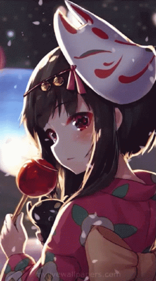 4K Pretty Anime Konosuba Megumin GIF