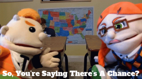 So You're Saying There's A Chance Hopeful Puppets GIF