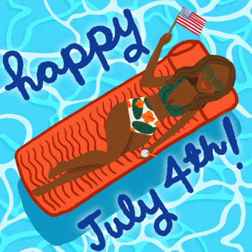 4th Of July Beach Greeting GIF