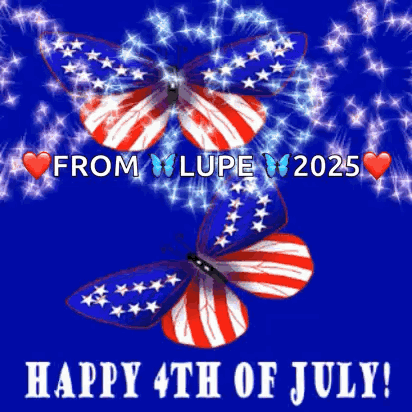4th of July Butterflies and Fireworks