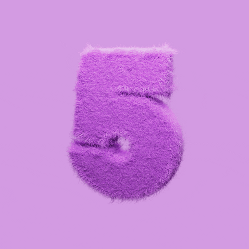 5 3D Number GIF