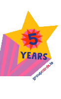 5 Years Anniversary Sticker GIF