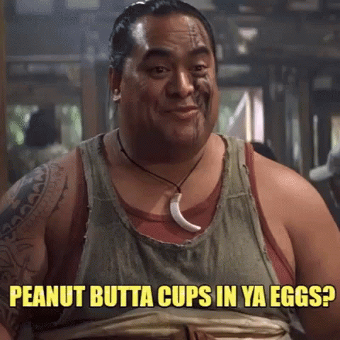 50 First Dates Peanut Butter Cups In Eggs GIF