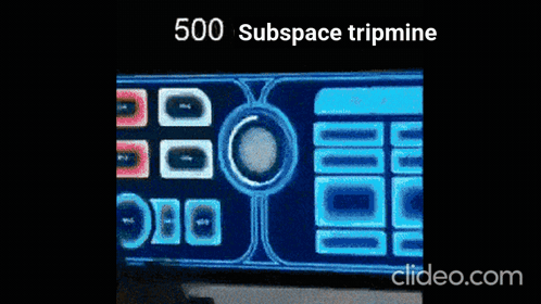 500 Subspace Tripmine Is Displayed On A Black Background GIF