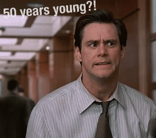 50th Birthday Frantic Jim Carrey GIF