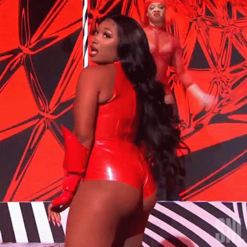 Megan Thee Stallion In Red GIF