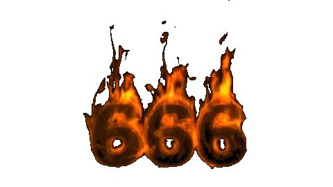 666 Burning Numbers GIF