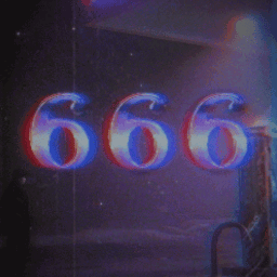 666 Glitching Numbers GIF