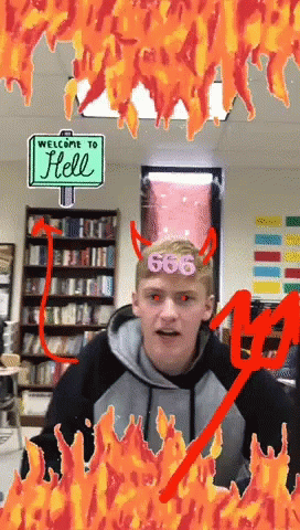 666 Man In Burning Place GIF