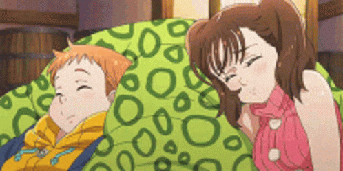 7 Deadly Sins King And Diane Sleeping GIF