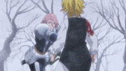 7 Deadly Sins Meliodas Fighting Against Gilthunder GIF