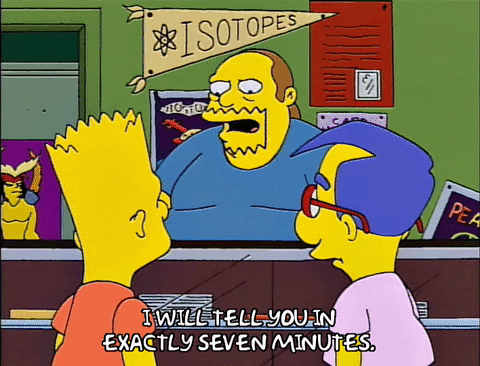 7 Minutes The Simpsons Comic Book Guy GIF