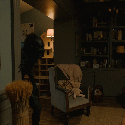 Evil Lurking In Dark Scary George GIF