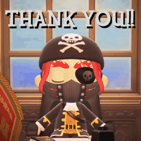 Thank You Animated Pirate GIF
