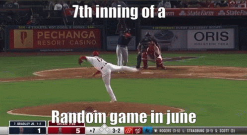 7th Inning of June Baseball Game