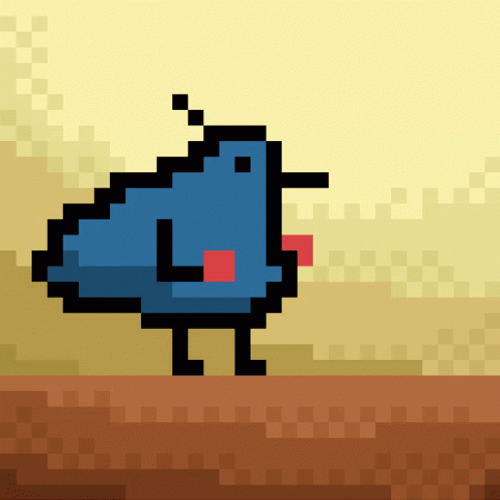 8-bit Arcade Boxing Bird GIF