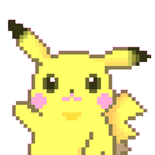 8-bit Pikachu Hello Sticker GIF