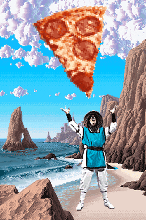 8-bit Raiden Pizza Glitch GIF