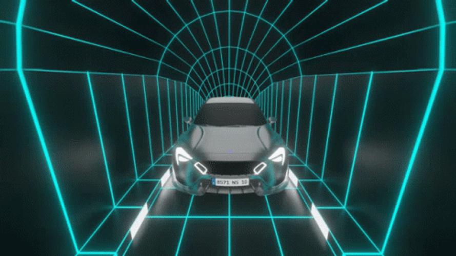 80S Retro Wave Tesseract Path GIF