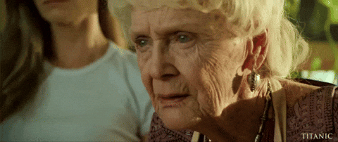 84 Years Rose Bukater Titanic GIF