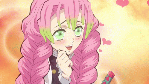 Mitsuri Kanroji Blowing Heart GIF