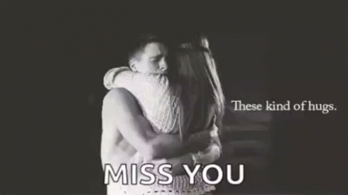Romantic Couple Hugging Missing You GIF