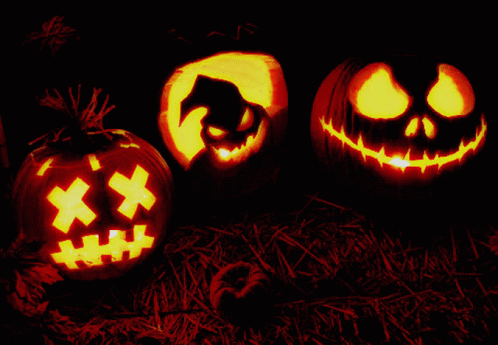Three Lighting Pumpkin GIF