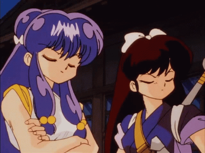 90S Anime Ukyo Shampoo Nodding GIF