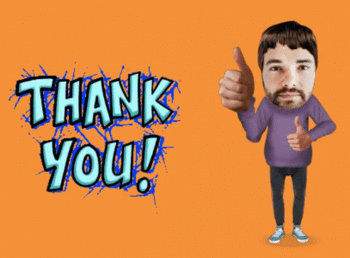 Thank You Animated Big Head Guy GIF