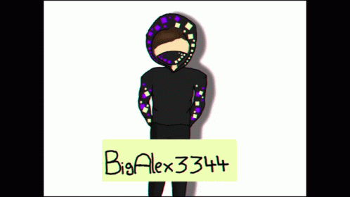 A 3D Drawing Of A Person With A Sign That Says Bug Alex 3344 GIF