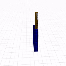 A 3D Model Of A Blue Electric Guitar On A White Background GIF