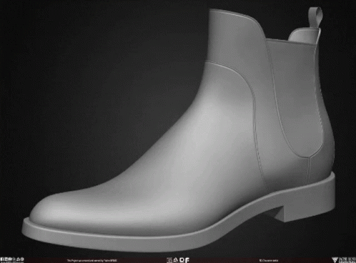 A 3D Model Of A Boot With The Word Gapf On The Bottom Right GIF