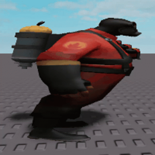 A 3D Model Of A Fireman With A Backpack GIF