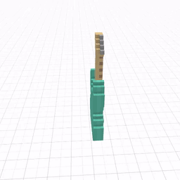 A 3D Model Of A Guitar With A Wooden Neck GIF