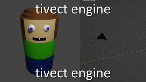 A 3D Model Of A Person With The Words " Tivect Engine " Above It GIF
