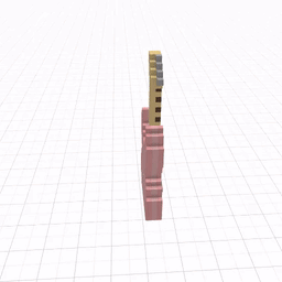 A 3D Model Of A Pink Electric Guitar On A White Background GIF