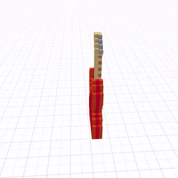 A 3D Model Of A Red And White Guitar GIF