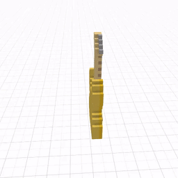 A 3D Model Of A Yellow And White Guitar GIF