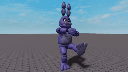 Bonnie From Five Nights At Freddy's Standing On One Leg GIF