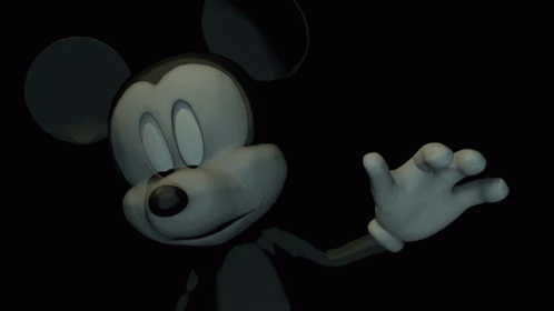 A 3D Rendering Of Mickey Mouse Is Waving His Hand GIF