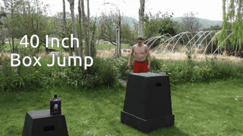 A 40 Inch Box Jump Is Shown In A Video GIF